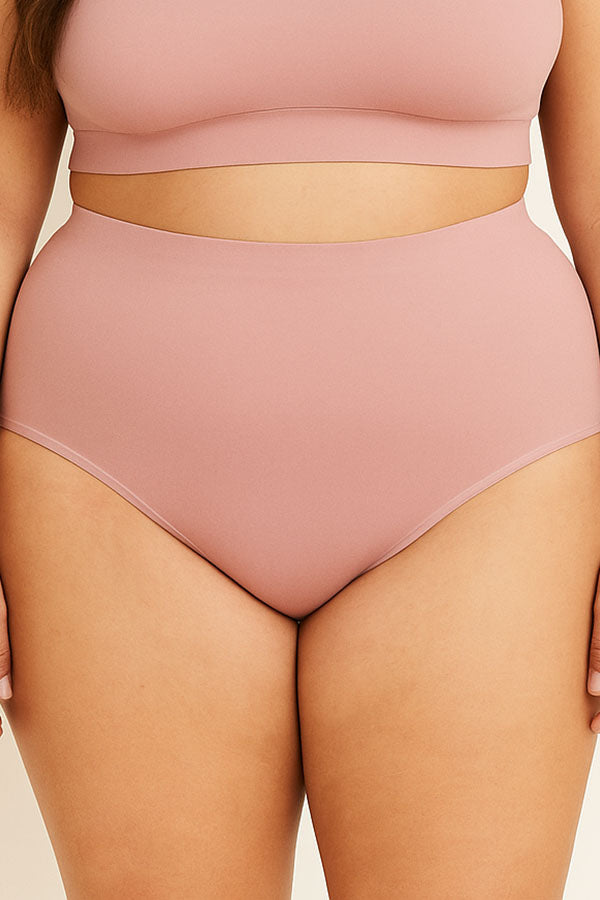 90079 Laser Cut Seamless Panty -Plus Size – 6 Color Pack C01