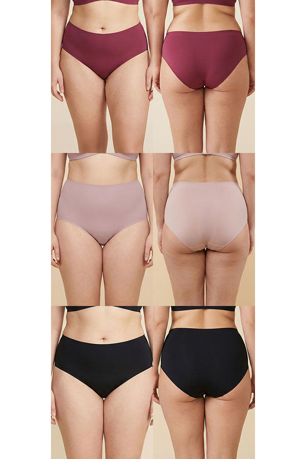 90080 Seamless Laser-Cut Panty – Cotton Blend| 6pcs Wholesale Prepack
