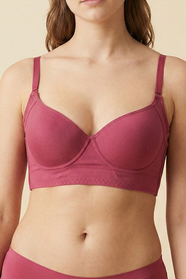 90081 Full Support Underwire Long Line Bra – 5-Hook Back Closure (B C Cup) | 3pcs Wholesale Prepack