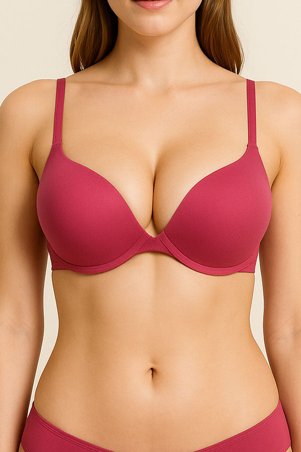 90082 Wholesale Pima Cotton Push Up Wirefree Bra 3-Pack