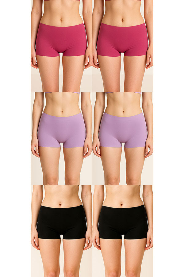 90082 Wholesale Women’s Cotton Seamless Boyshort Panties-6pcs pack