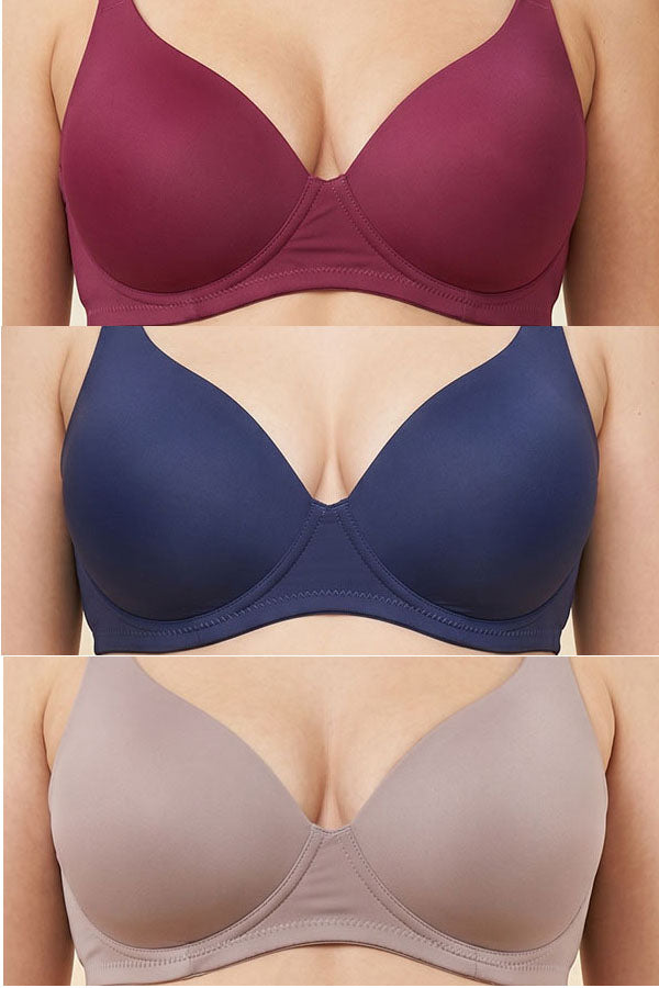90083 Youmita Wirefree Smooth Support Bra D,DD Cup, 3 Pack