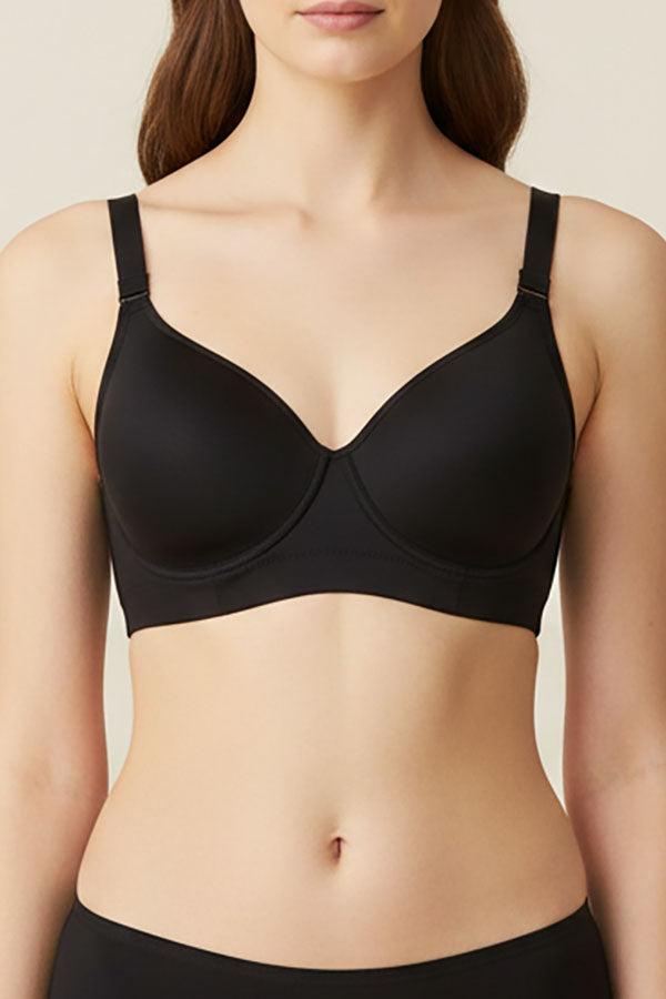 90084 Full Support Underwire Long Line Bra – 5-Hook Back Closure (B C Cup) | 3pcs Wholesale Prepack