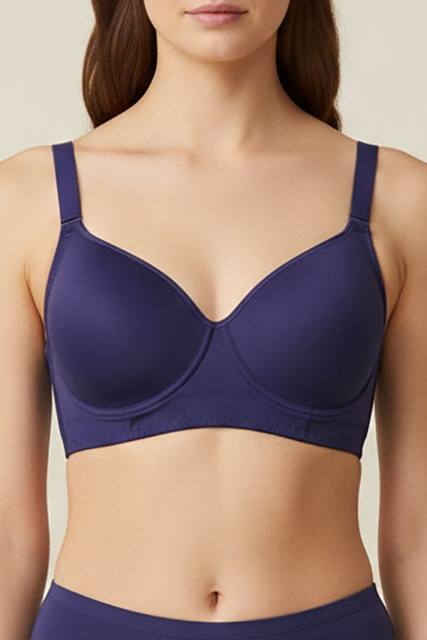 90084 Full Support Underwire Long Line Bra – 5-Hook Back Closure (B C Cup) | 3pcs Wholesale Prepack