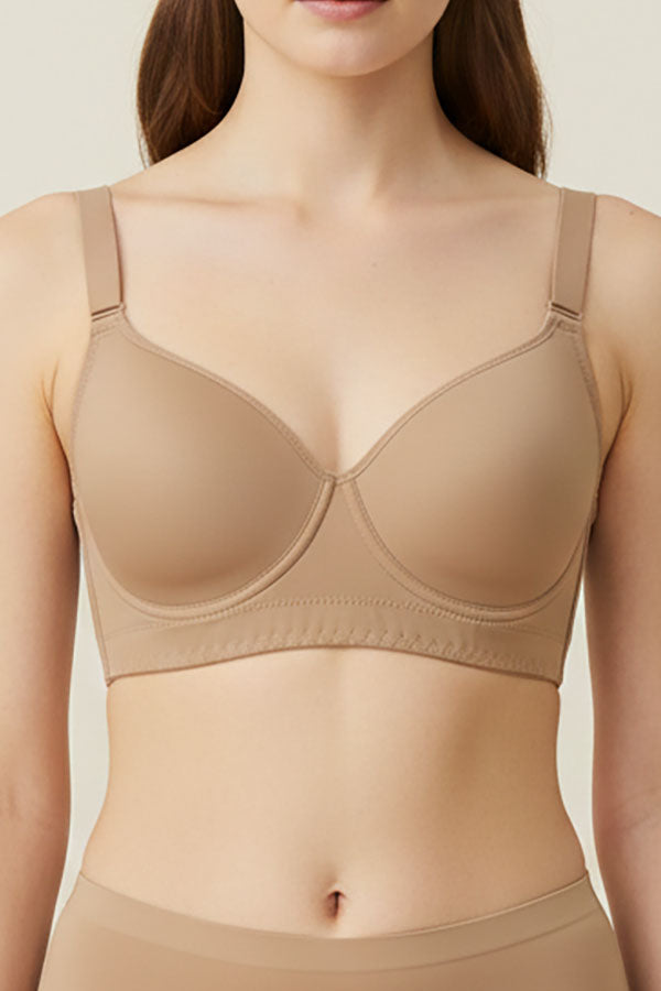 90084 Full Support Underwire Long Line Bra – 5-Hook Back Closure (B C Cup) | 3pcs Wholesale Prepack