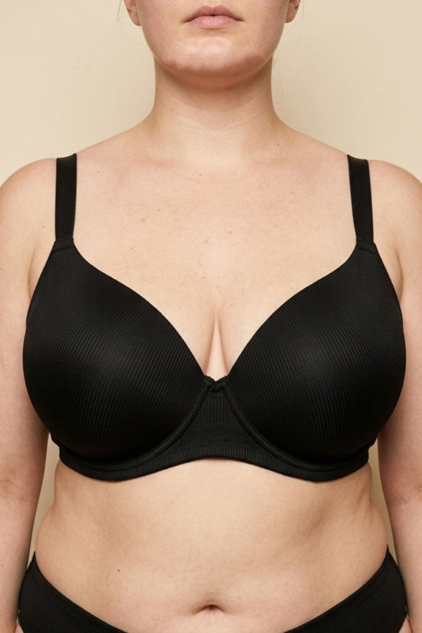 90086 D/DD Cup Satin Wire-Free Bra – Adjustable Straps, 3 Piece Prepack