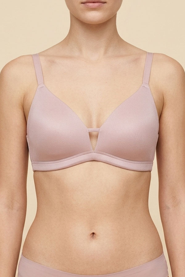 90087 B/C Cup Women’s Satin Ribbed Wireless Bra with Adjustable Straps – 3 Piece Prepack