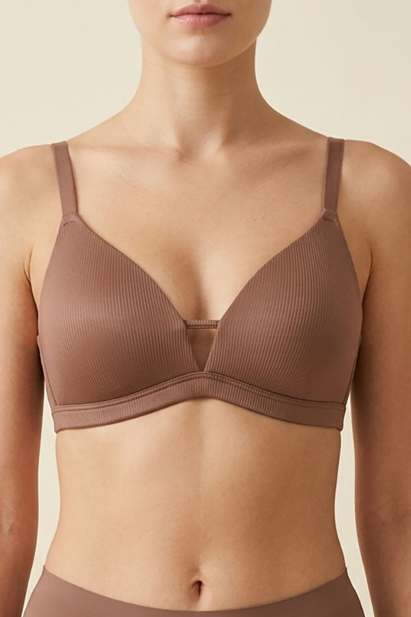90087 B/C Cup Women’s Satin Ribbed Wireless Bra with Adjustable Straps – 3 Piece Prepack