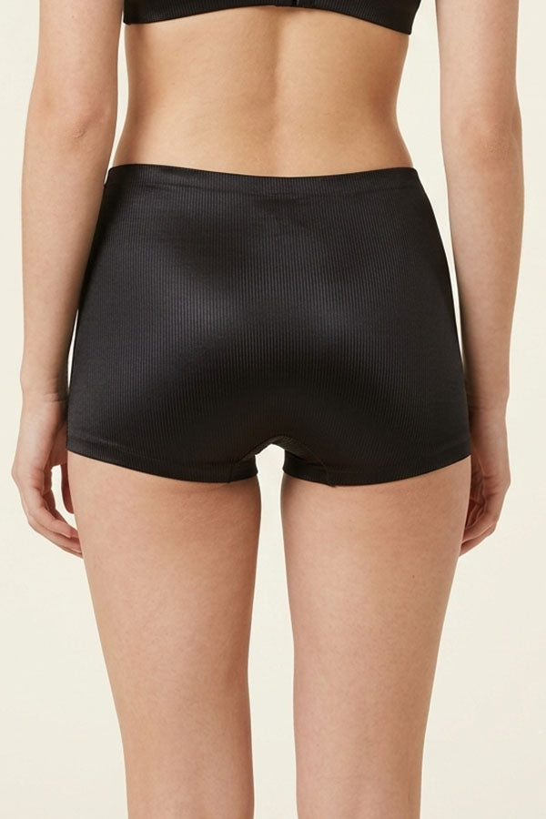 90087 Women’s Satin Laser Cut Boyshort Panty - 6pcs pack