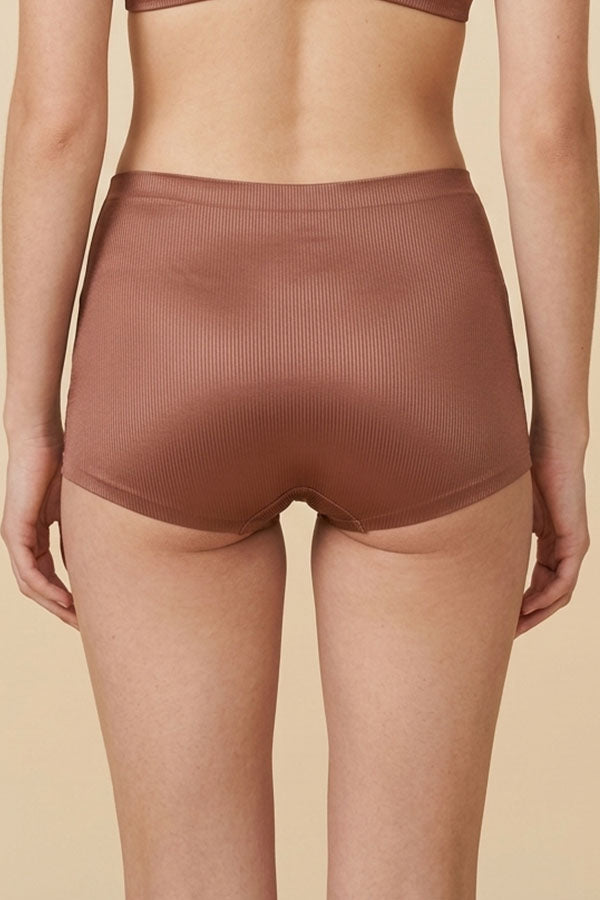 90087 Women’s Satin Laser Cut Boyshort Panty - 6pcs pack