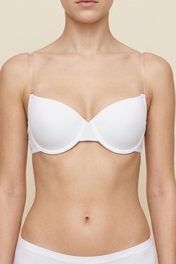 90088 Youmita Clear Strap Underwire Bra 3pcs Pack