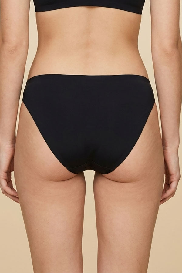 90088 6 Piece Sleek Design Laser Cut Panty with Clear Side Bands