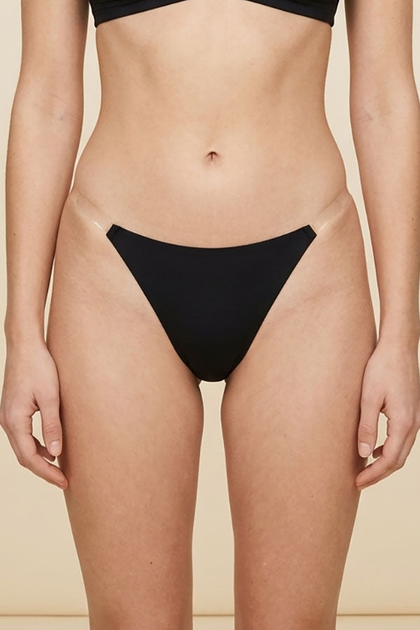 90088 6 Piece Sleek Design Laser Cut Panty with Clear Side Bands