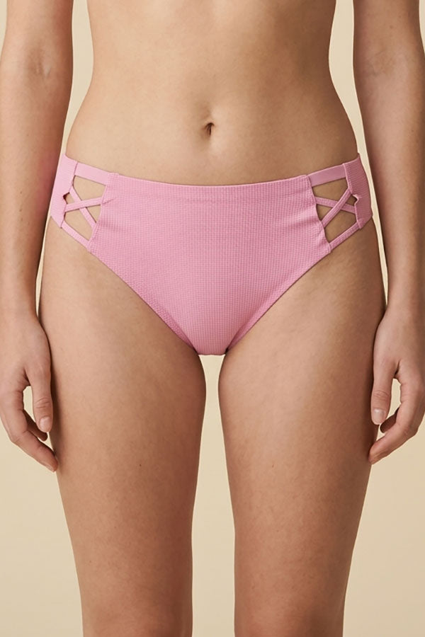 90094 Wholesale Women’s Laser Cut Thong Panties with Crisscross Side Detail – 6PCS Pack