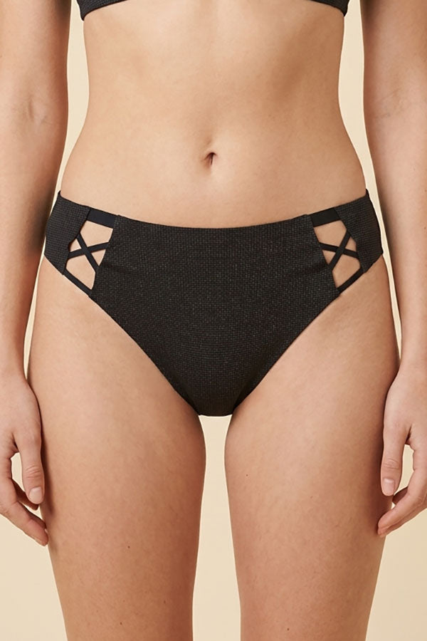 90094 Wholesale Women’s Laser Cut Thong Panties with Crisscross Side Detail – 6PCS Pack