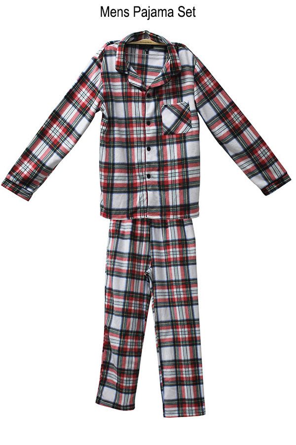 Youmita Wholesale 6 Pieces Comfortable & Stylish Sleepwear Men’s Plaid Print 2-Piece Button-Up Pajama Set