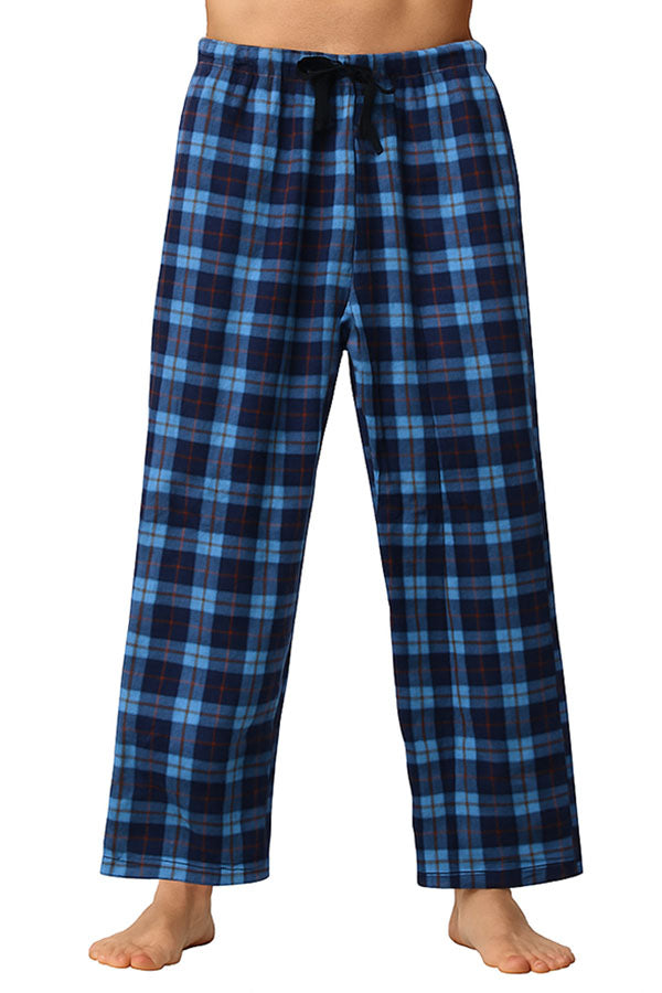 Youmita 6 Pieces Comfortable & Warm Winter Wear Men's Plaid Fleece Pants