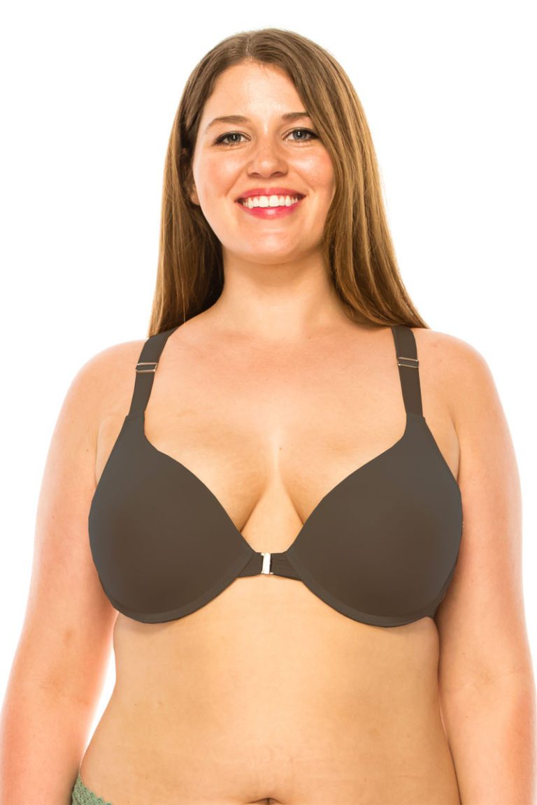9025 6 Piece Underwire Front Closure Open Front Bra B–DD Cup C01