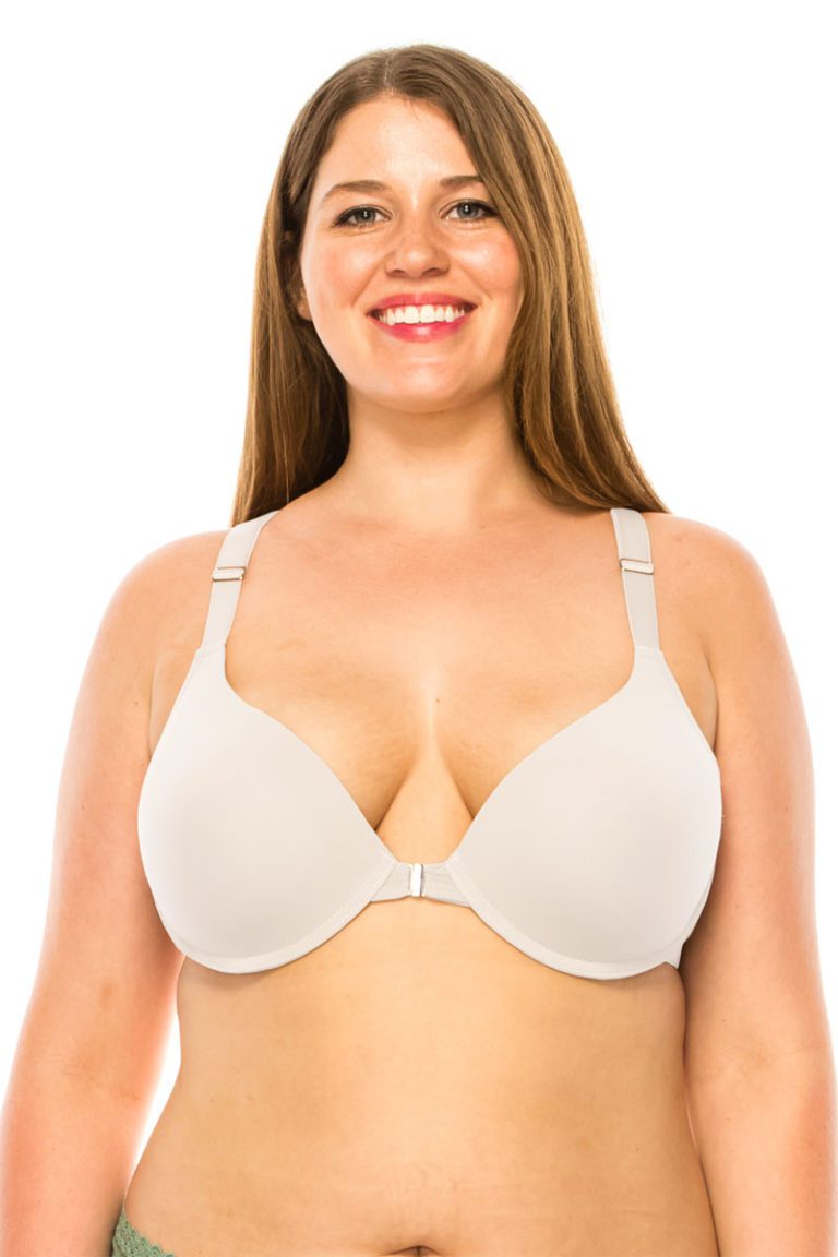 9025 6 Piece Underwire Front Closure Open Front Bra B–DD Cup C01