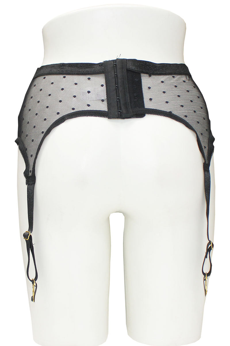 BE120 6-Pack 5 Hook Back Closure Lace & Elastic Garter Belt