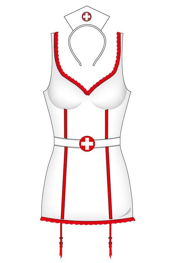 C222375 Sexy Nurse Costume 2-Piece Set