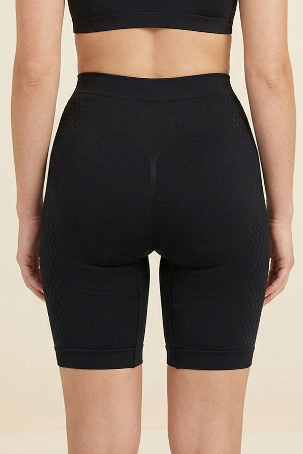 PB4006 Wholesale Paris Blues Shaping Biker Shorts High Waist Tummy Control Thigh Slimming Shorts 6 Hanger Pack (12 pcs)