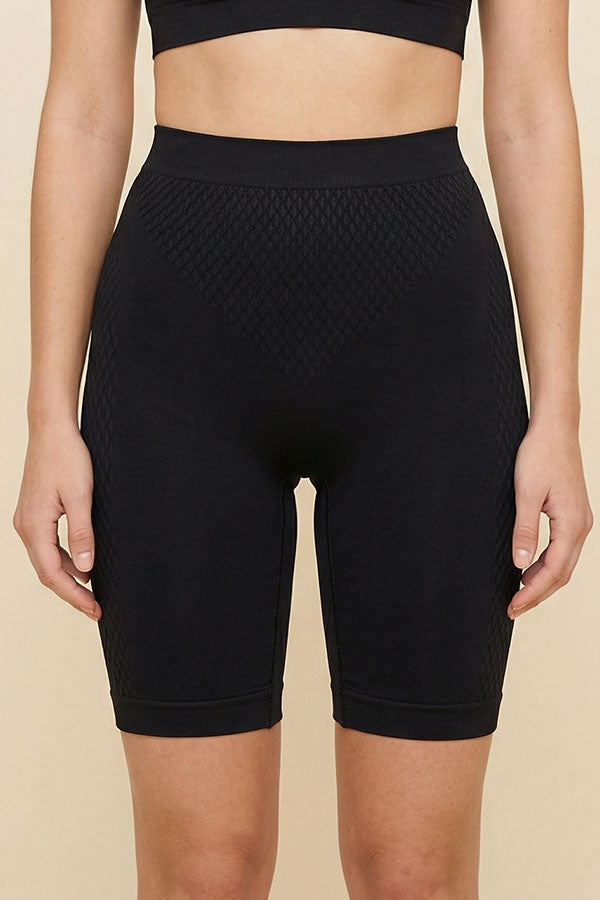PB4006 Wholesale Paris Blues Shaping Biker Shorts High Waist Tummy Control Thigh Slimming Shorts 6 Hanger Pack (12 pcs)