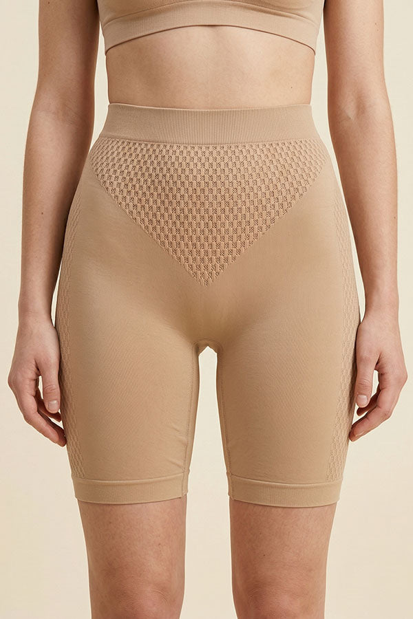 PB4006 Wholesale Paris Blues Shaping Biker Shorts High Waist Tummy Control Thigh Slimming Shorts 6 Hanger Pack (12 pcs)