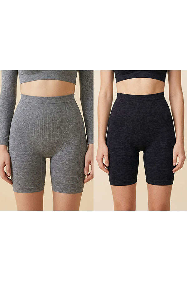 PB4072 Wholesale Thigh Shaping Shorts High Waist Tummy Control Shorts 6 Hanger Pack (12 pcs)