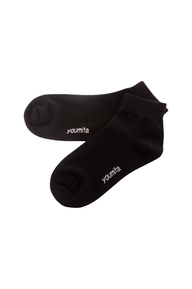 YM06 60 Pairs 4-Pair Bundle (Black, Grey, White), Shoe Size 6–9, Made in Korea Cotton Quarter Socks