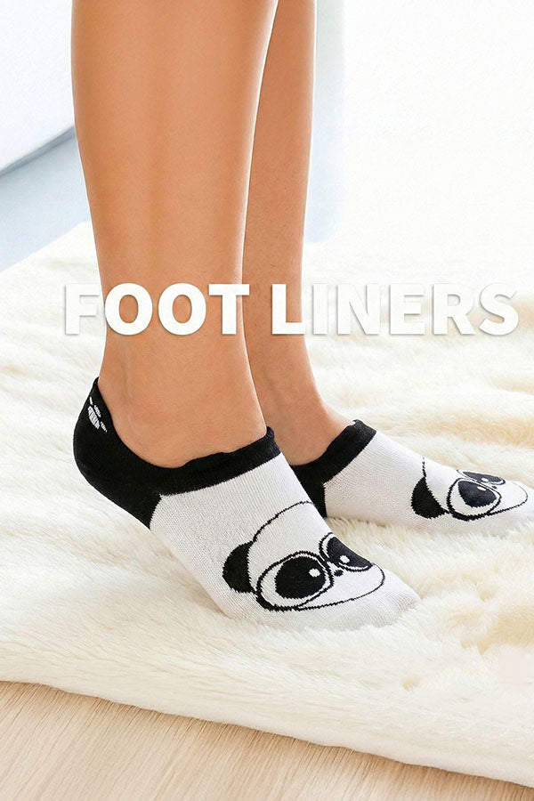 YM52 12 Pairs Cotton Blend, Made in Korea Raccoon No Show Foot Liners
