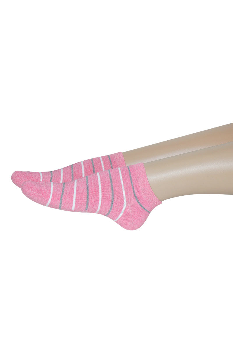 YM83 24 Pairs 4 Assorted Color Cotton Socks – Women's Crew Socks