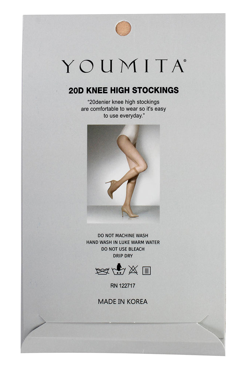 11014 6 Pairs Knee High Stockings – Waistband-Free, Graduated Compression