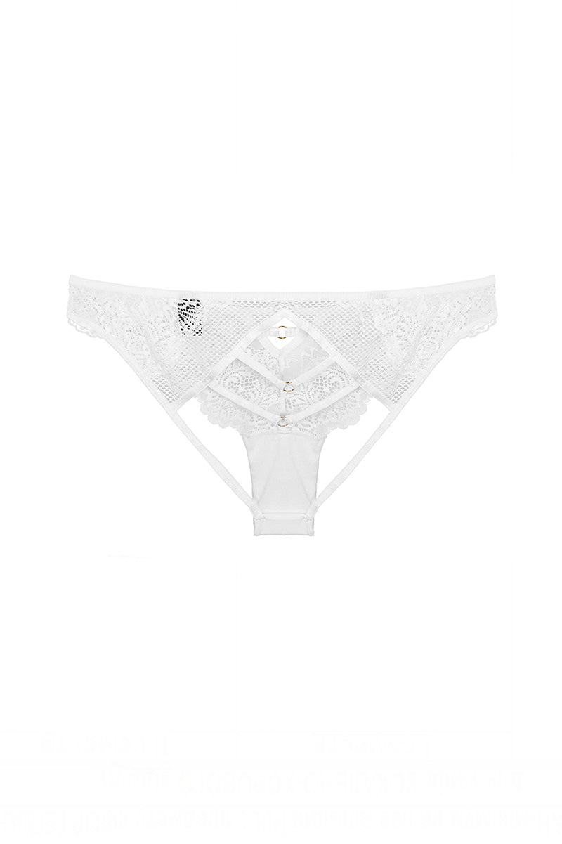33342 12 Piece Lace & Strappy Open Cheeky Panty