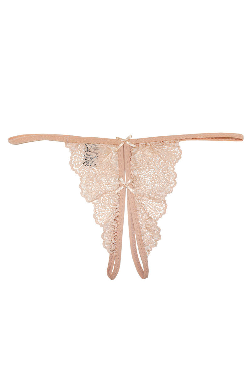 33355 12 Piece Sexy and Elegant Lace G-String Thong with Double Bow Detail