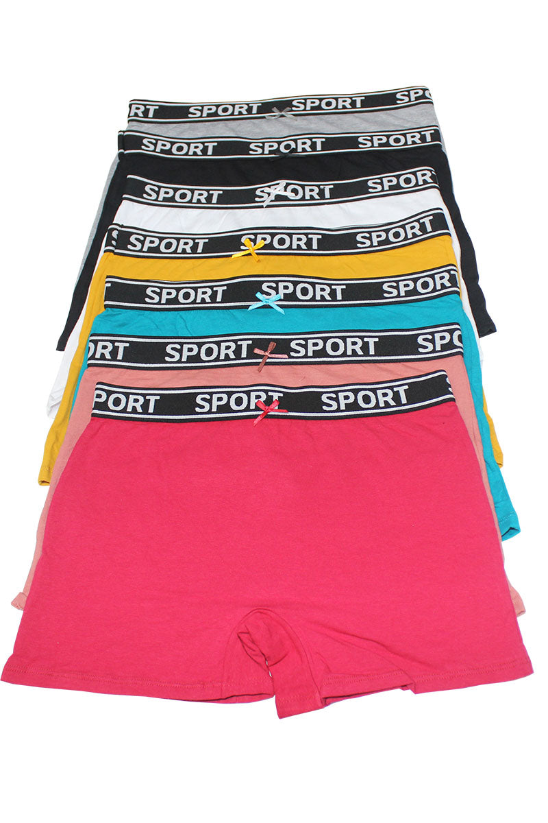 530 12 Piece Sports Band Cotton Boyshort Plus Size C02