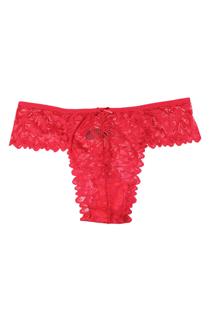 549 12 Piece Elastic Band, Soft & Comfortable Floral Lace Panty