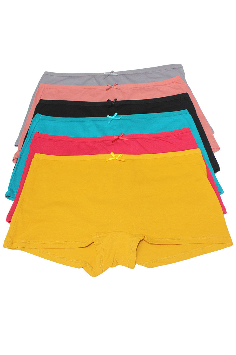 554 12 Piece Soft Donut Coffee Print Boyshort C01