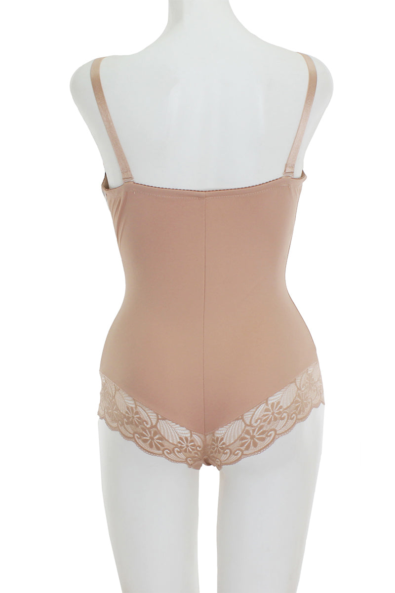 60007 6 Piece Lace & Mesh Bodysuit Shapewear – Slimming Tummy, Waist & Bottom – Adjustable Straps