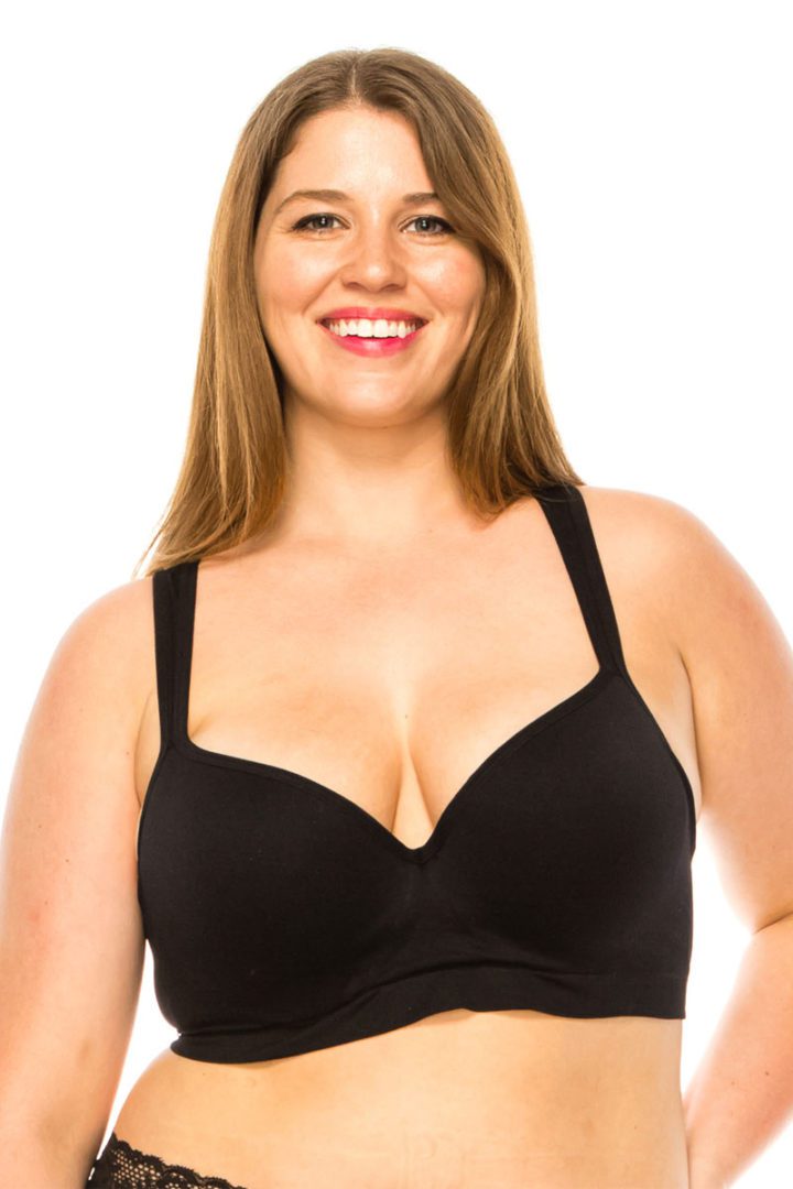 6249 6 Piece Lightly Padded, Underwire Support Racerback Sports Bra Plus Size