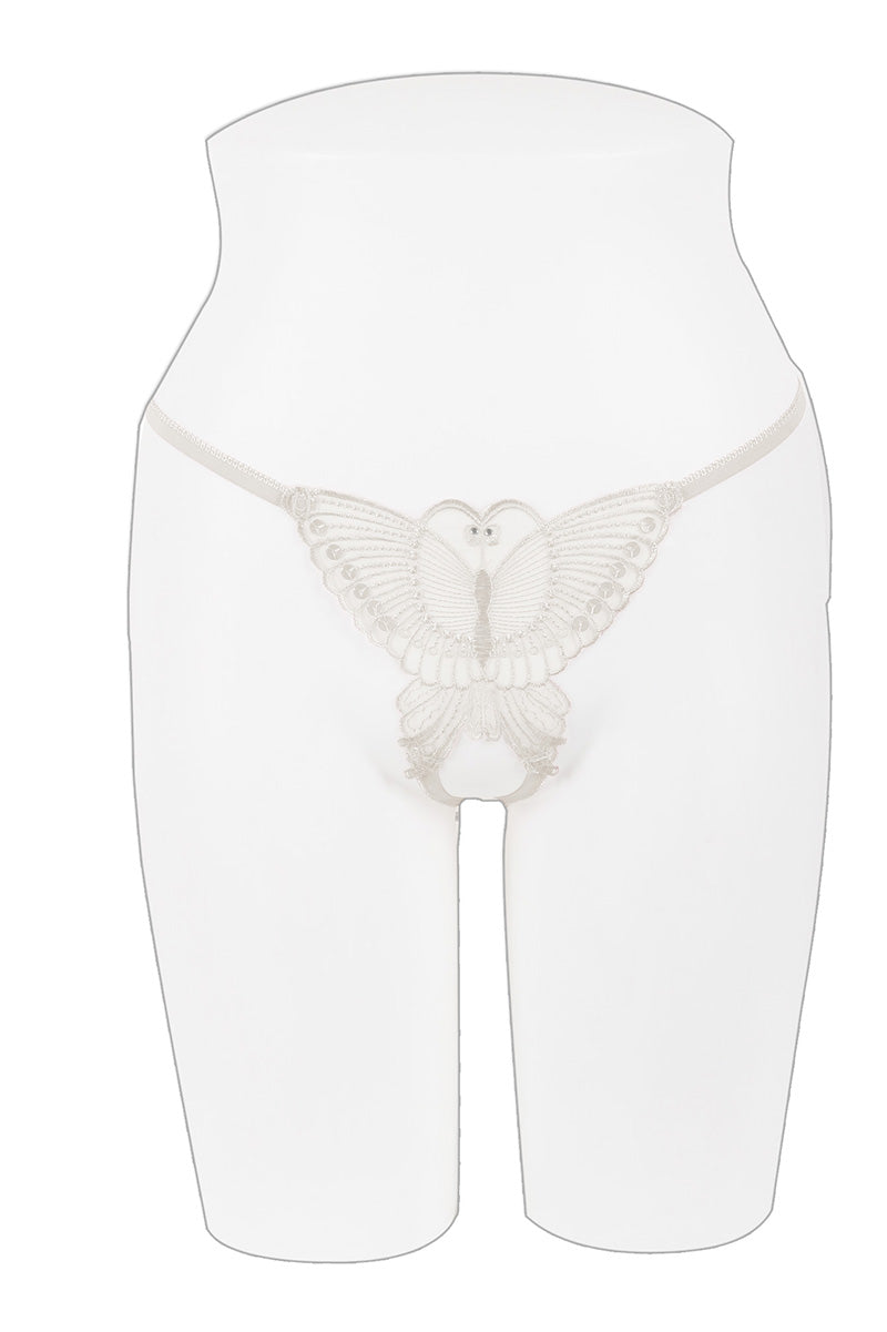 66033 6 Piece Butterfly Crotchless G-String Thong – One Size