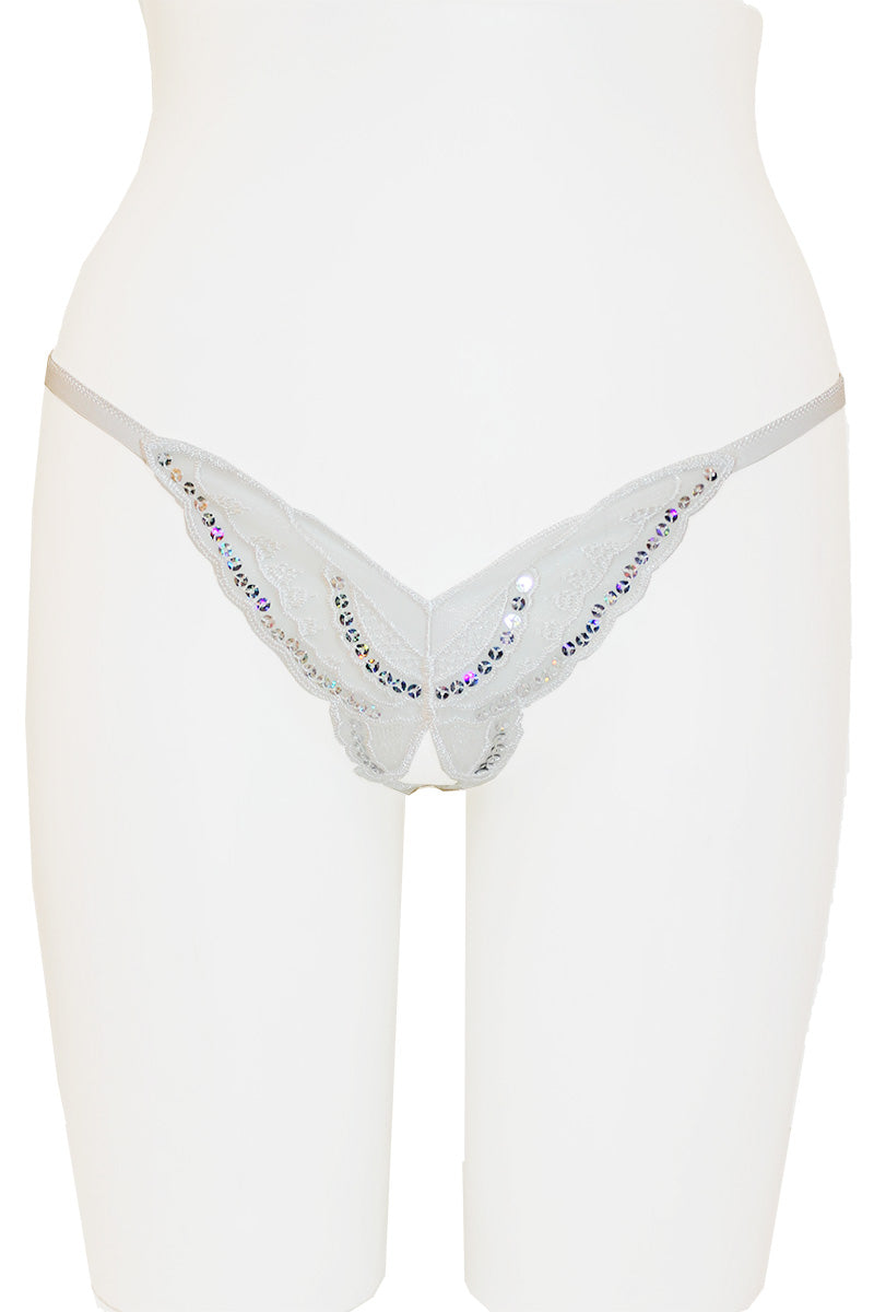 66092 6 Piece Butterfly Crotchless G-String Thong