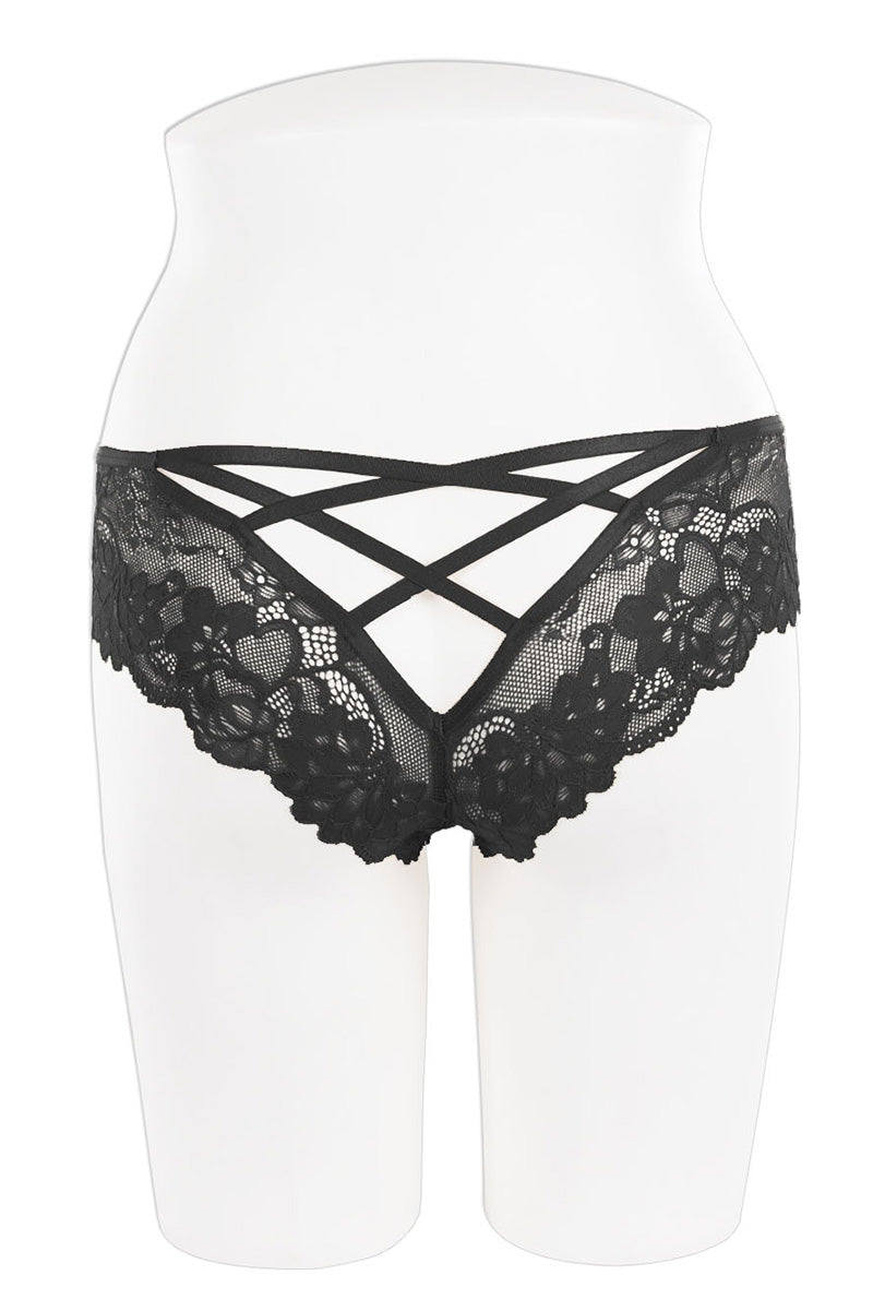 70254 12 Piece Criss Cross Back Lace Bikini – Stretch Fit Panty