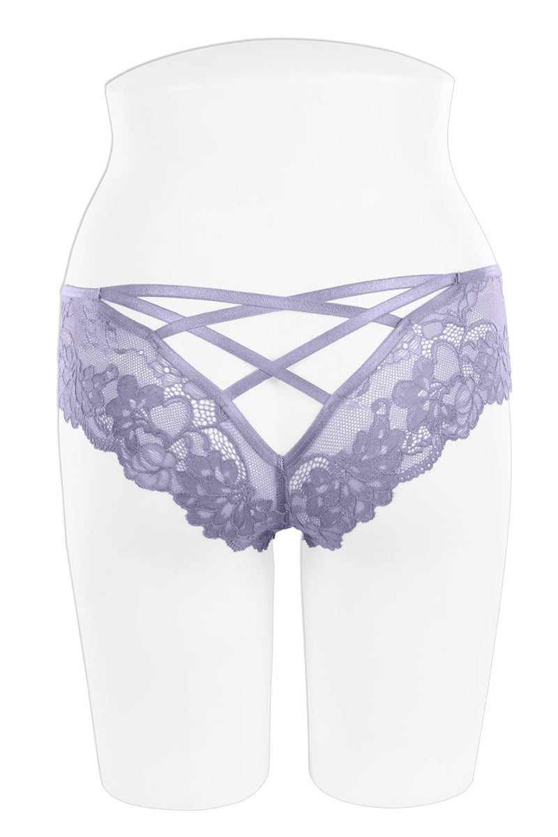 70254 12 Piece Criss Cross Back Lace Bikini – Stretch Fit Panty