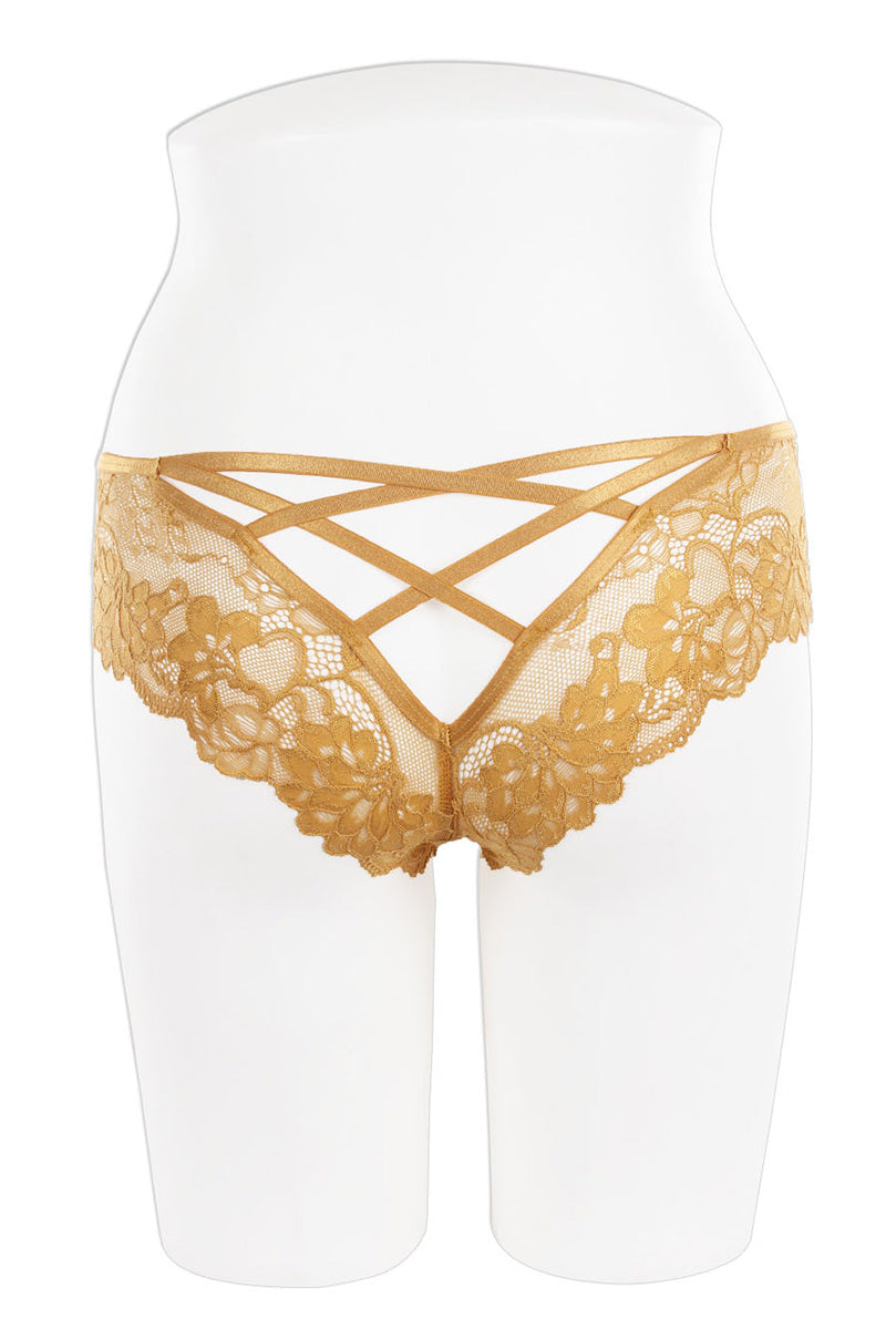 70254 12 Piece Criss Cross Back Lace Bikini – Stretch Fit Panty