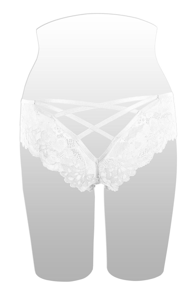 70254 12 Piece Criss Cross Back Lace Bikini – Stretch Fit Panty