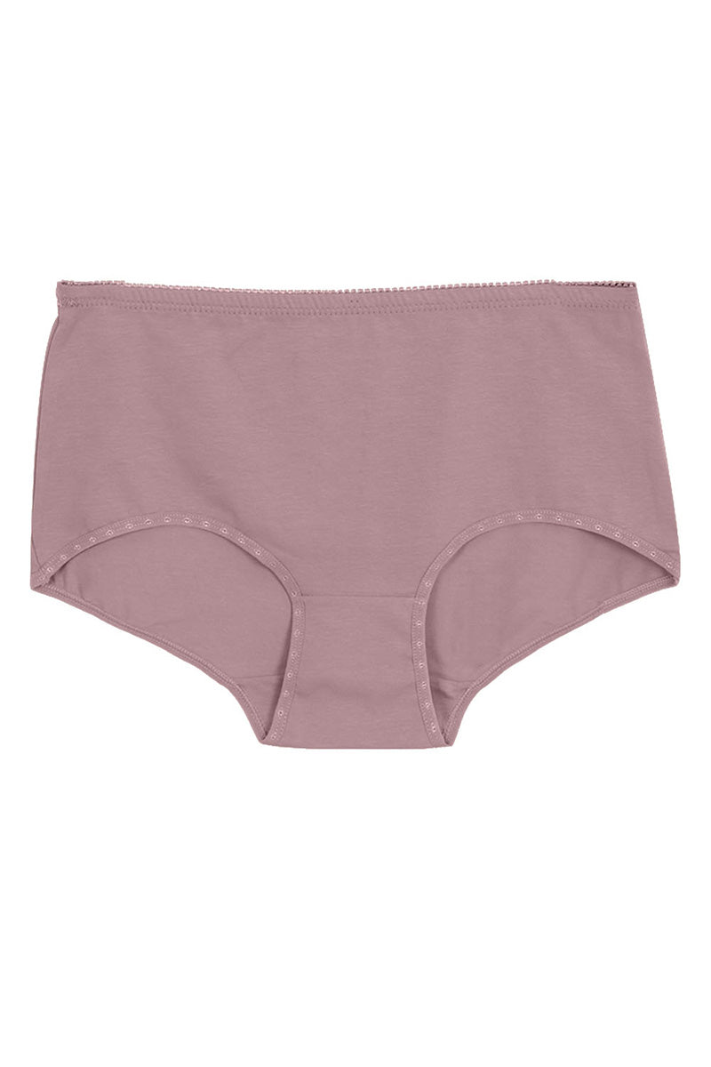 7027 Plus Size Cotton Stretch Panty – Soft Fabric with Picot Trim C04
