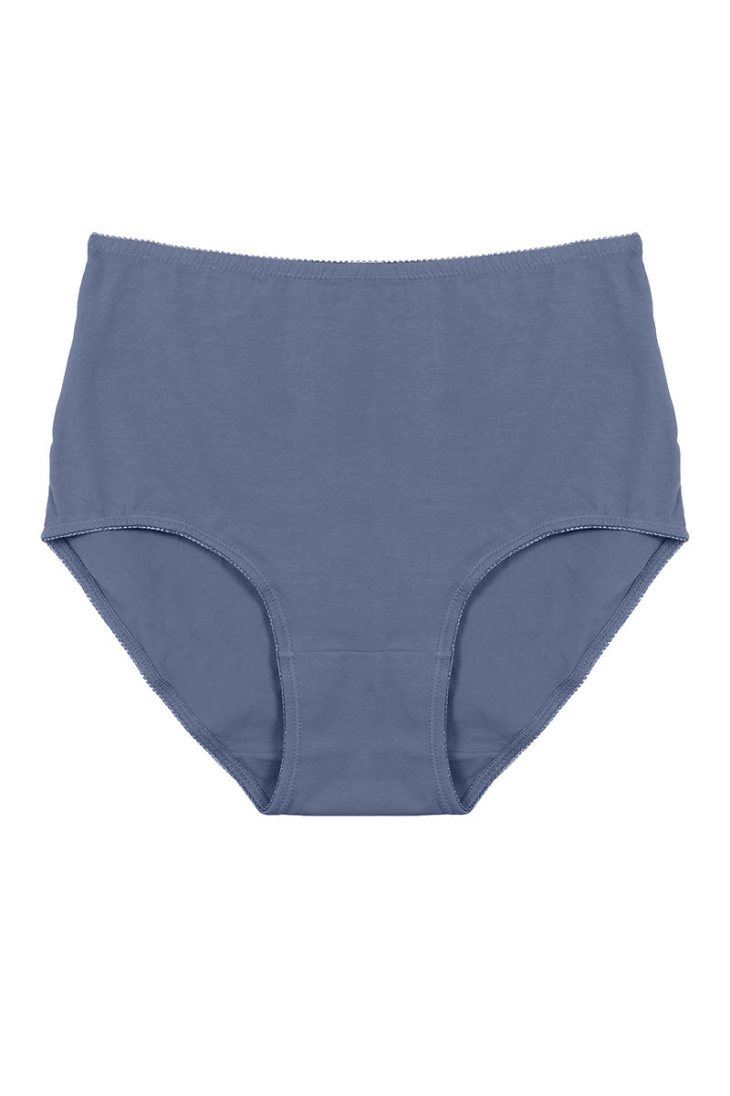 7071 12 Piece Soft Cotton Stretch Panty – Elastic Waist & Picot Trim C05