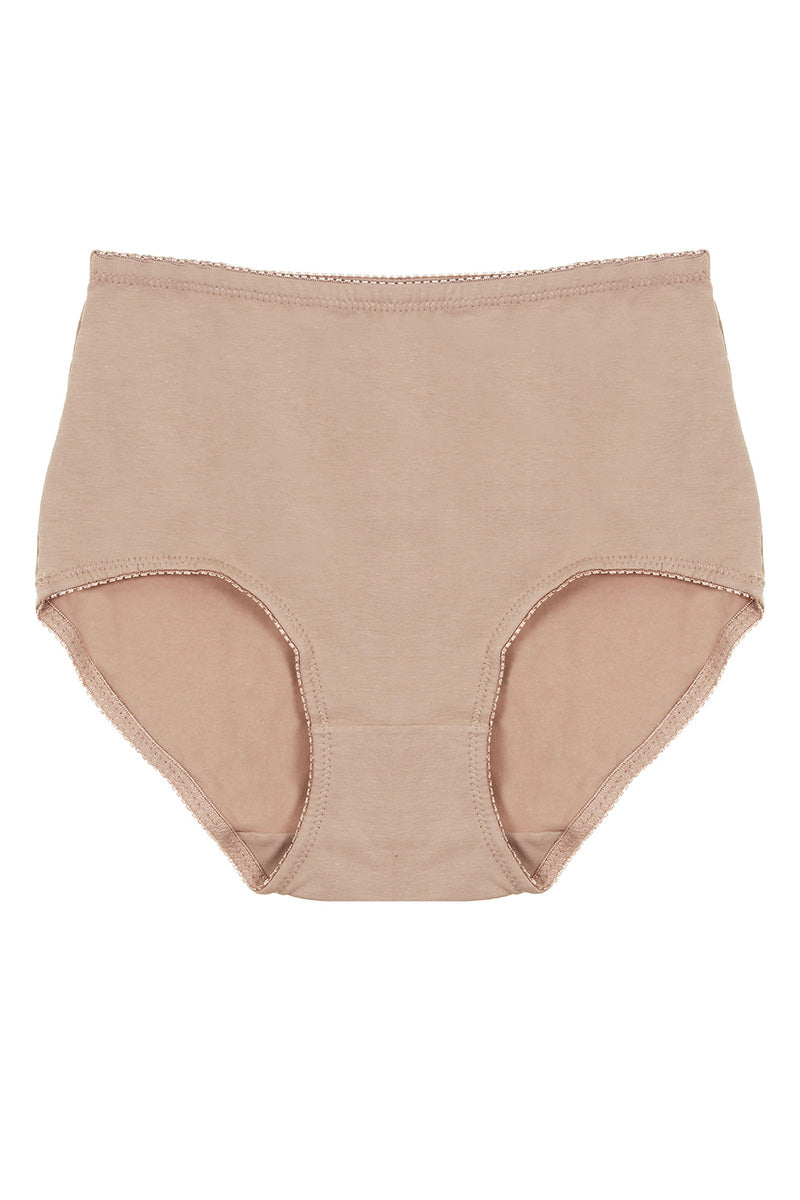 7071 12 Piece Soft Cotton Stretch Panty – Elastic Waist & Picot Trim C05