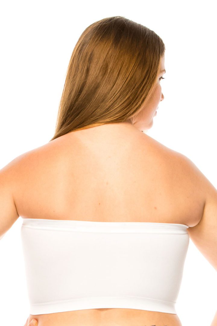 72041 6 Piece Bandeau Bra with Removable Pads – Elastic Band – Regular & Plus Size